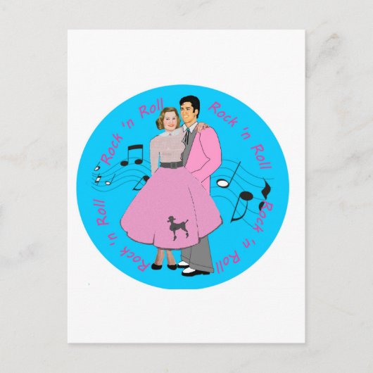 Rock ' n Roll Briefkaart (Voorkant)