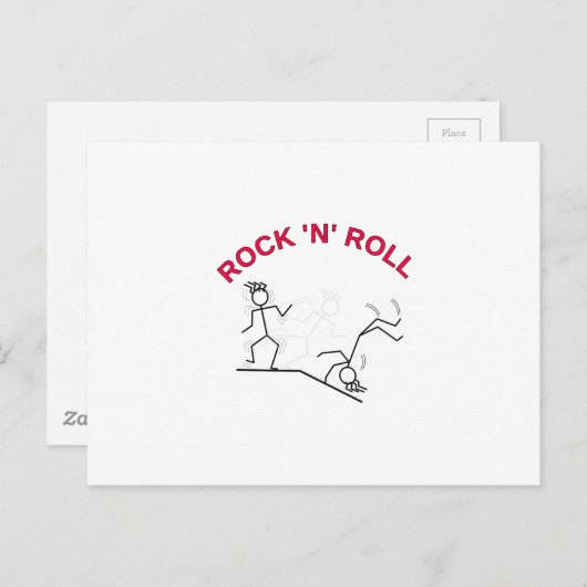 Rock 'N' Roll Briefkaart (Voorkant / Achterkant)