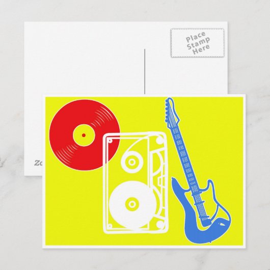 Rock 'n' Roll Briefkaart (Voorkant / Achterkant)