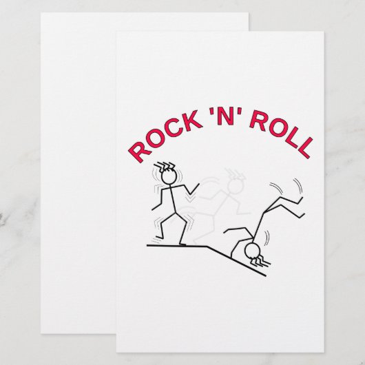 Rock 'N' Roll Briefpapier (Voorkant / Achterkant)