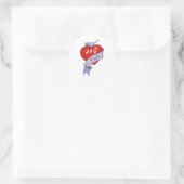 Rock-'n-Roll Bruiloft Ronde Sticker (Tas)