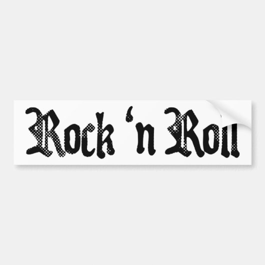 rock n roll bumpersticker (Voorkant)