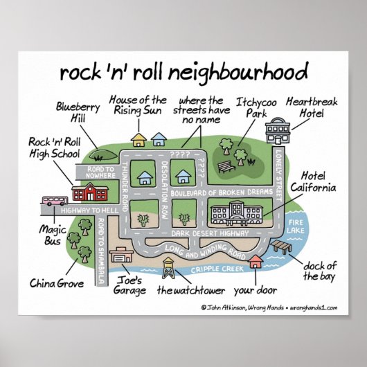 rock n roll - buurt poster (Voorkant)