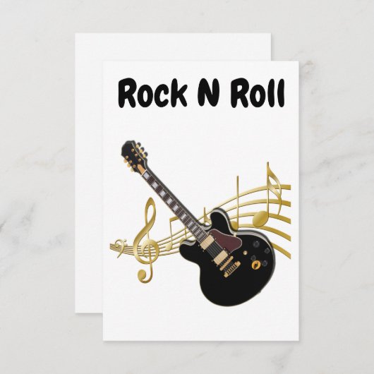 Rock N Roll Card Bedankkaart (Voorkant / Achterkant)
