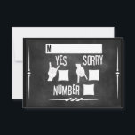 Rock n' Roll Chalkboard Wedding RSVP Kaartje<br><div class="desc">Rock en Roll met de naam chalkboard bruiloft RSVP die aan uw specificaties voor de gebeurtenis kan worden aangepast.</div>