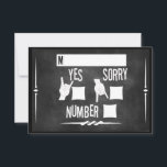 Rock n' Roll Chalkboard Wedding RSVP Kaartje<br><div class="desc">Rock en Roll met de naam chalkboard bruiloft RSVP die aan uw specificaties voor de gebeurtenis kan worden aangepast.</div>