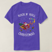ROCK N ROLL CHRISTMAS Black T-shirt (Design voorkant)