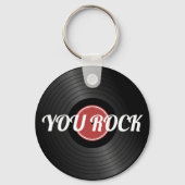 Rock N Roll Classic Vinyl Record Sleutelhanger (Voorkant)