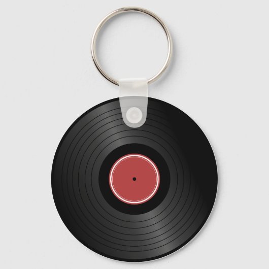 Rock N Roll Classic Vinyl Record Sleutelhanger (Achterkant)