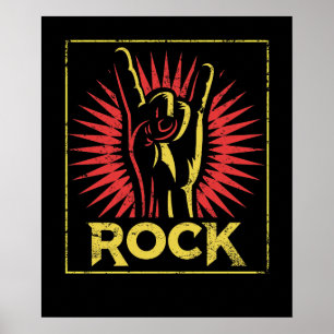 Rock n Roll - Concert Band Retro Poster