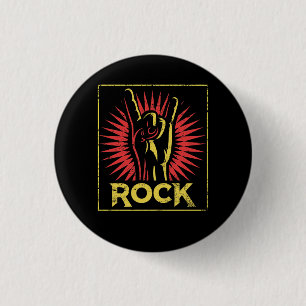 Rock n Roll - Concert Band Retro Ronde Button 3,2 Cm