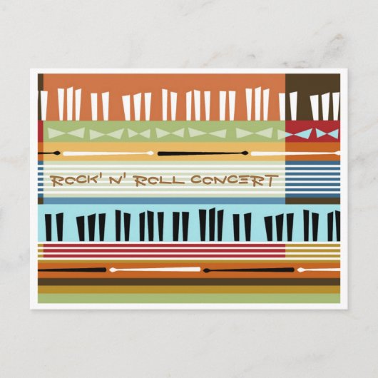 Rock' N' Roll Concert Briefkaart (Voorkant)