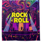 Rock-'n-roll-concertpodium Douchegordijn (Voorkant)