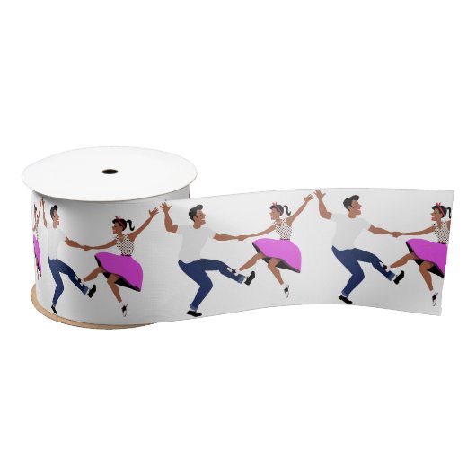 "Rock n Roll" Dancers Satijnen Lint (Spoel)