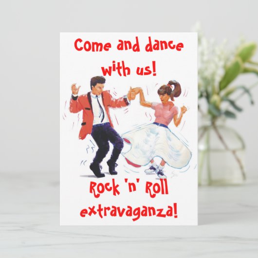 rock-'n roll-dans kaart (Staand voorkant)
