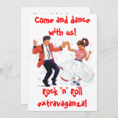 rock-'n roll-dans kaart (Voorkant / Achterkant)