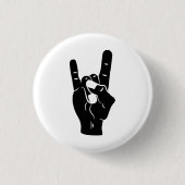 Rock n Roll Devil Horns Ronde Button 3,2 Cm (Voorkant)
