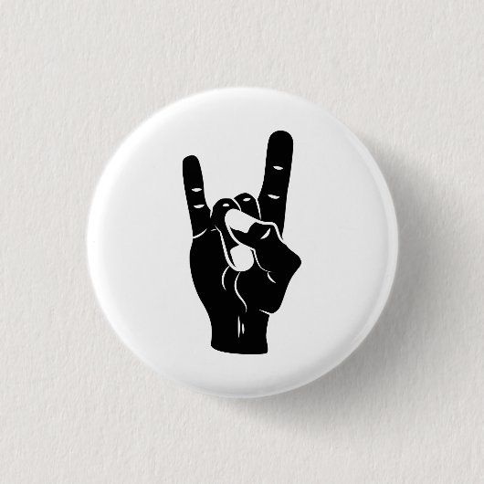 Rock n Roll Devil Horns Ronde Button 3,2 Cm (Voorkant)