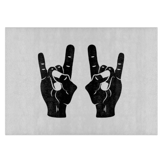 Rock n Roll Devil Horns Snijplank (Voorkant)
