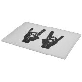 Rock n Roll Devil Horns Snijplank (Hoek)