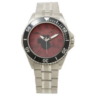 ROCK N ROLL DRUMS HORLOGE