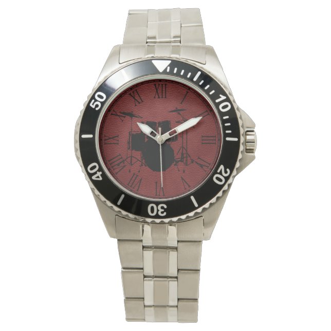 ROCK N ROLL DRUMS HORLOGE (Voorkant)