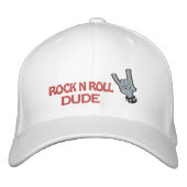 ROCK N ROLL DUDE Borduurd Pet (Voorkant)