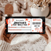 Rock n Roll Eerste World Tour Verjaardagskaart