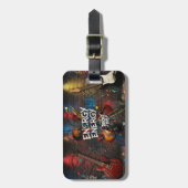 Rock ‘n’ Roll Elektrische Gitaar Bagage Label (Voorkant verticaal)