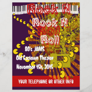 Rock N Roll Flyer 80s Jam