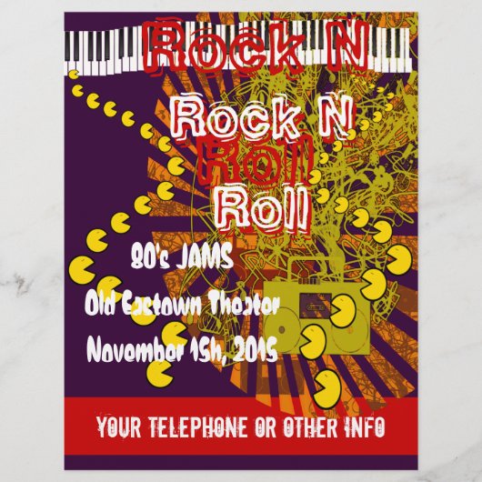 Rock N Roll Flyer 80s Jam (Voorkant)