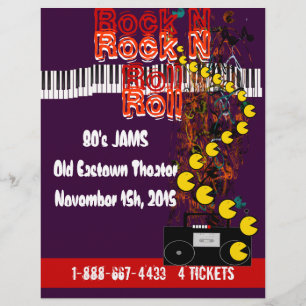 Rock N Roll Flyer 80s Jam