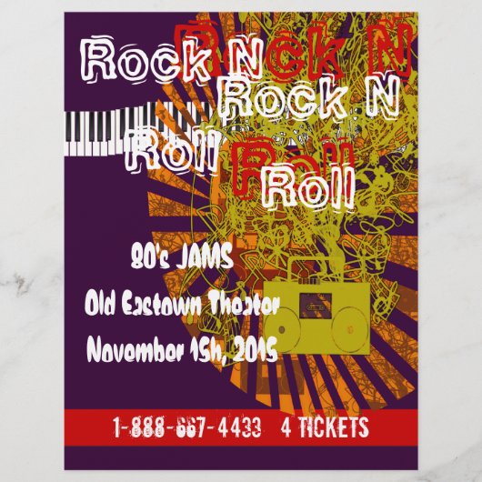 Rock N Roll Flyer 80s Jam (Voorkant)