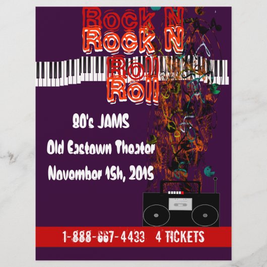 Rock N Roll Flyer 80s Jam (Voorkant)