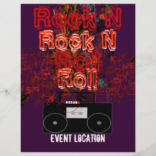 Rock N Roll Flyer 80s Jam (Achterkant)