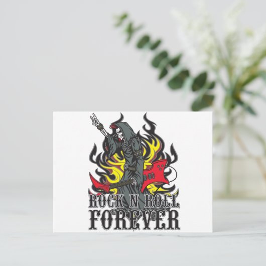 Rock N Roll Forever Briefkaart (Staand voorkant)