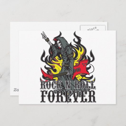 Rock N Roll Forever Briefkaart (Voorkant / Achterkant)