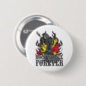 Rock N Roll Forever Ronde Button 5,7 Cm (Voorkant /achterkant)