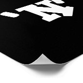 Rock n Roll Funny Sushi Roll Pun Dark BG Poster (Hoek)