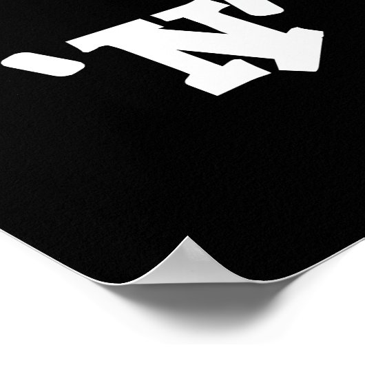 Rock n Roll Funny Sushi Roll Pun Dark BG Poster (Hoek)