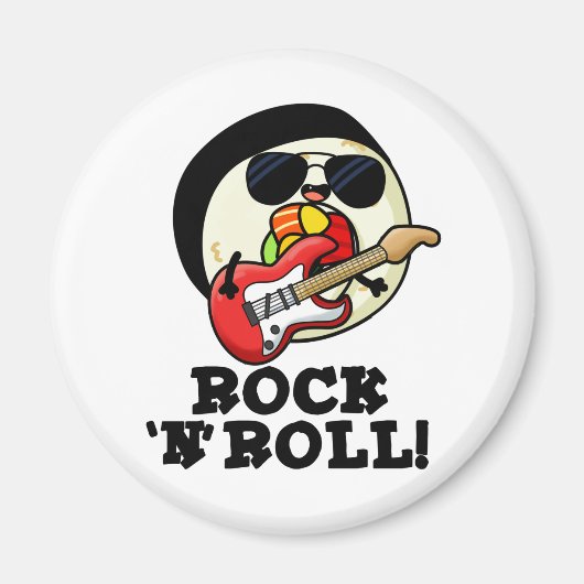 Rock n Roll Funny Sushi Roll Pun Magneet (Voorkant)
