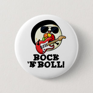 Rock n Roll Funny Sushi Roll Pun Ronde Button 5,7 Cm