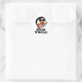 Rock n Roll Funny Sushi Roll Pun Ronde Sticker (Tas)
