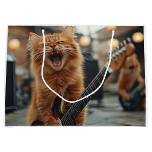 Rock N Roll Gember Gitaar Kat Rockster Groot Cadeauzakje