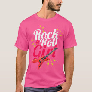 Rock N Roll Girl Guitarist Bassimusician Rocker T-shirt