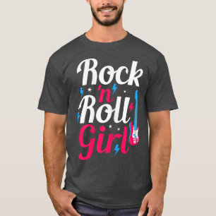 Rock N Roll Girl Retro 80s 90s Thleed Party Guitar T-shirt