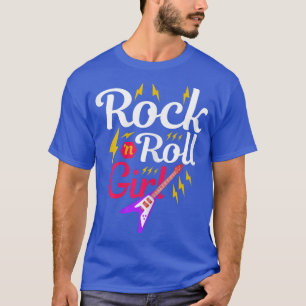 Rock N Roll Girl Retro 80s 90s Thleed Party Guitar T-shirt