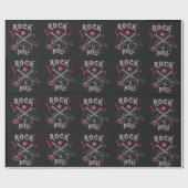 Rock n Roll Gitaar Cadeaupapier (Vlak)