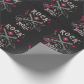 Rock n Roll Gitaar Cadeaupapier (Hoek)