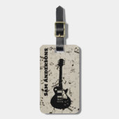Rock-'n-Roll Gitaar Geluidsgolf Bagage Label (Voorkant verticaal)